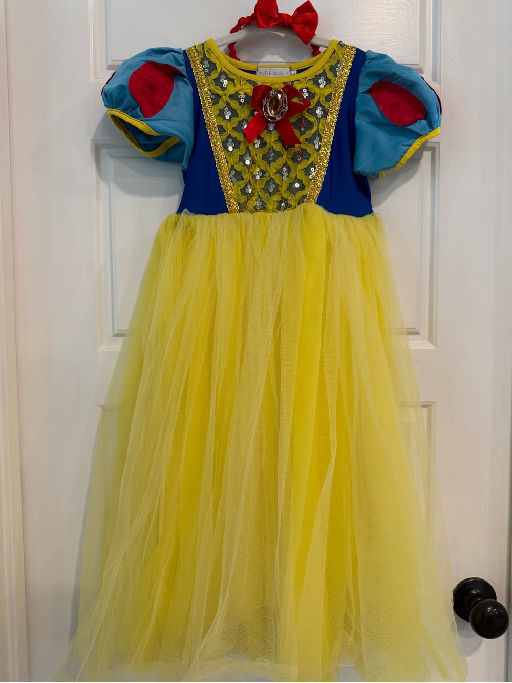Trish Scully Disney Snow White Princess Dress Costume Girls Size 4 Yellow Blue